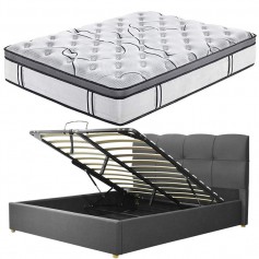 Pack canapé y colchón látex + muelles ensacados + viscoelástico
